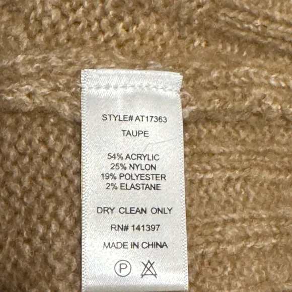 Astr Textured Tan V-Neck Sweater - Picture 6 of 6